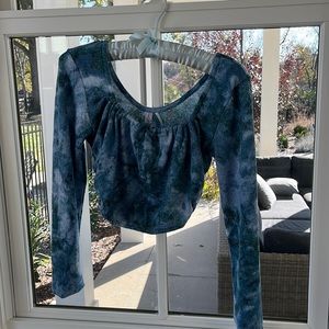 Urban outfitters cropped fuzzy top